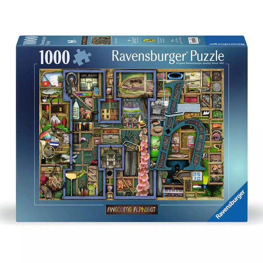 Ravensburger 1000 Piece Puzzle - Awesome Alphabet H