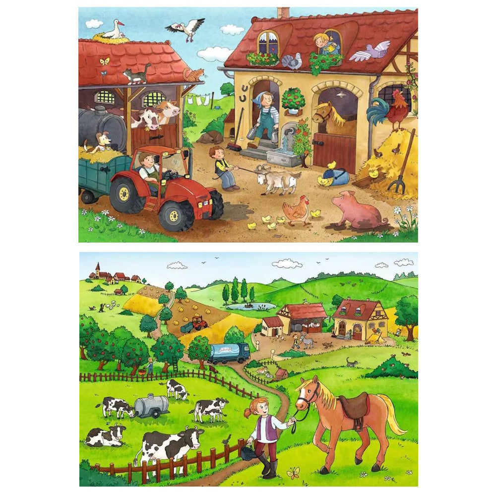 Ravensburger 2 x 12 Piece Puzzles - Working on the Farm