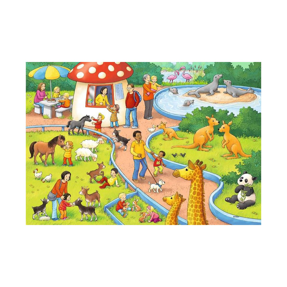 Ravensburger 2 x 24 Piece Puzzles - A Day at the Zoo