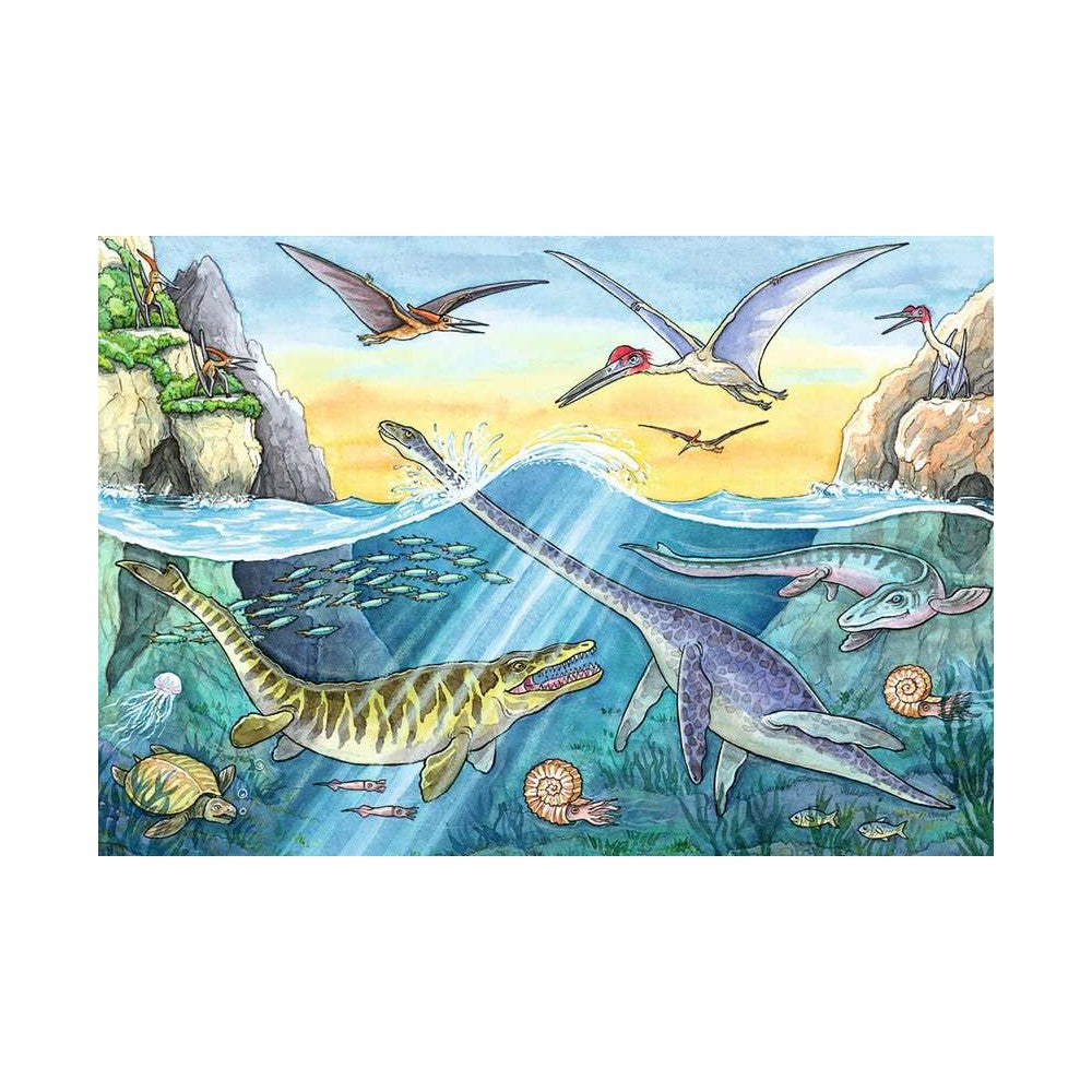 Ravensburger 2 x 24 Piece Puzzles - Dinosaurs of Land and Sea