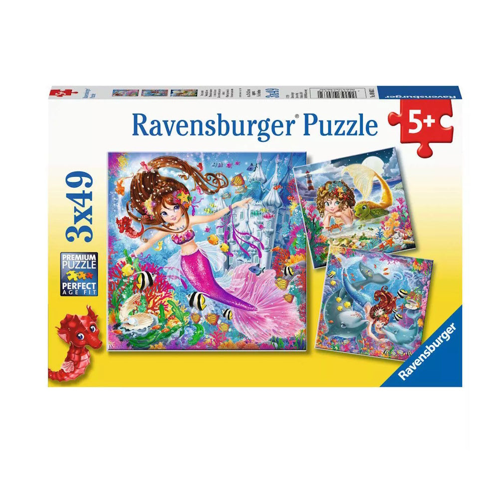 Ravensburger 3 x 49 Piece Puzzles - Charming Mermaids