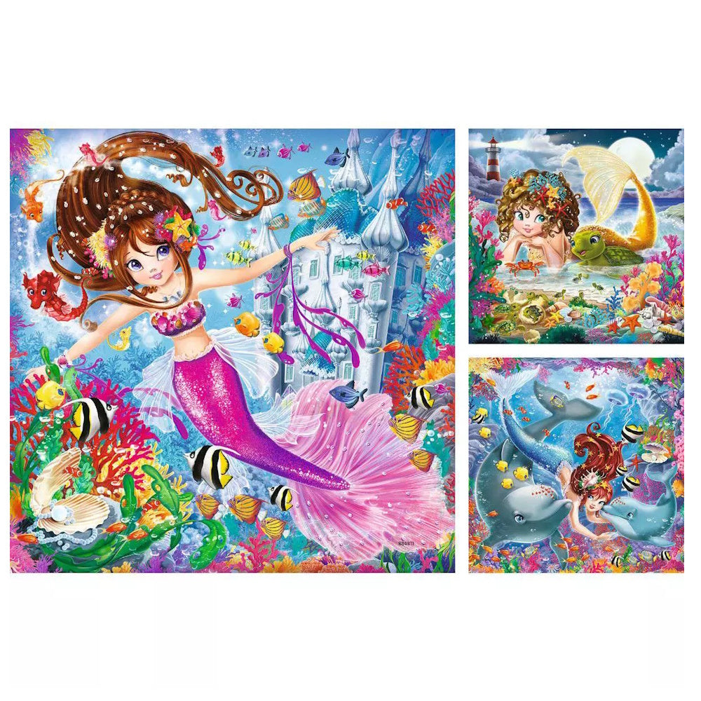 Ravensburger 3 x 49 Piece Puzzles - Charming Mermaids