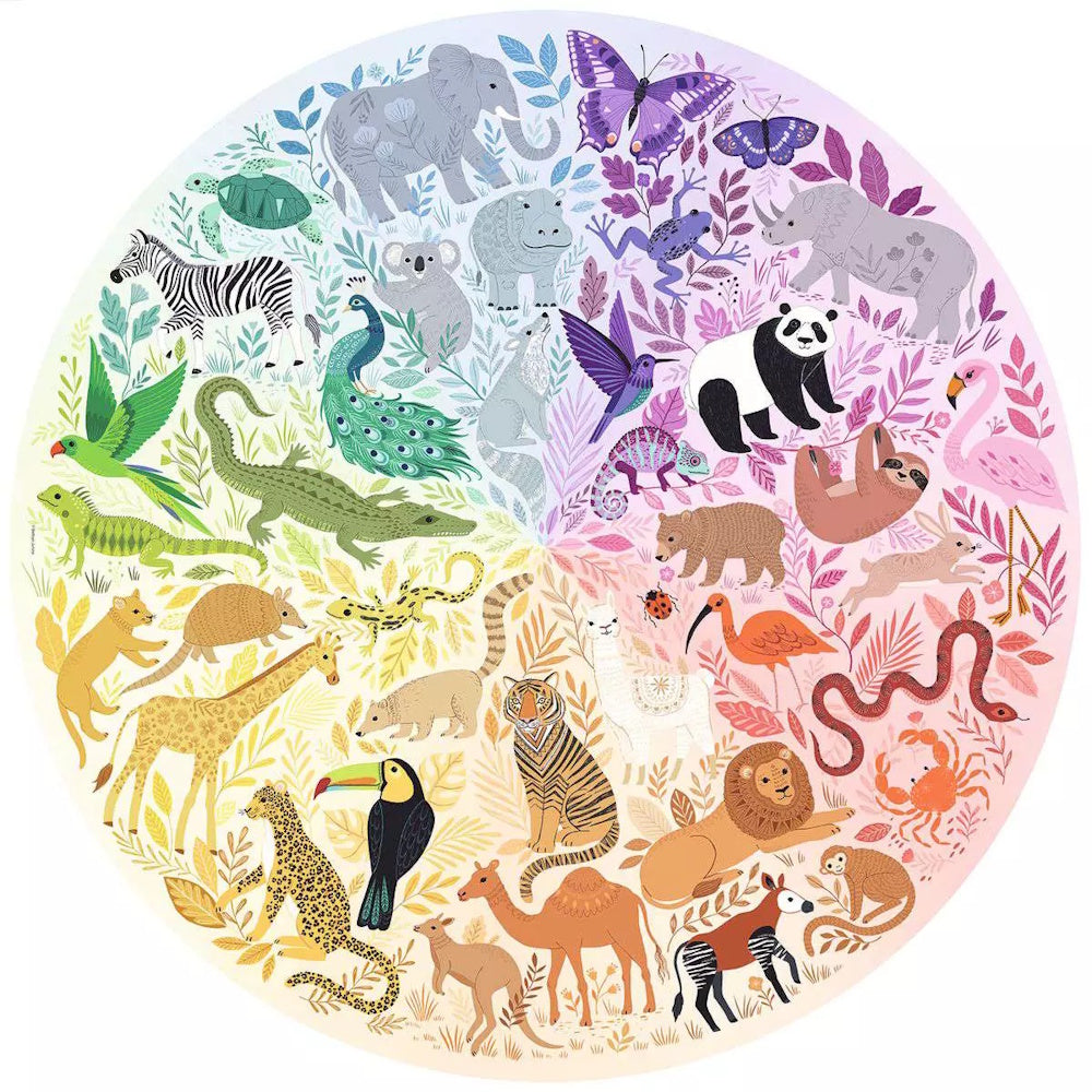 Ravensburger 500 Piece Round Puzzle - Circle of Colours: Animals