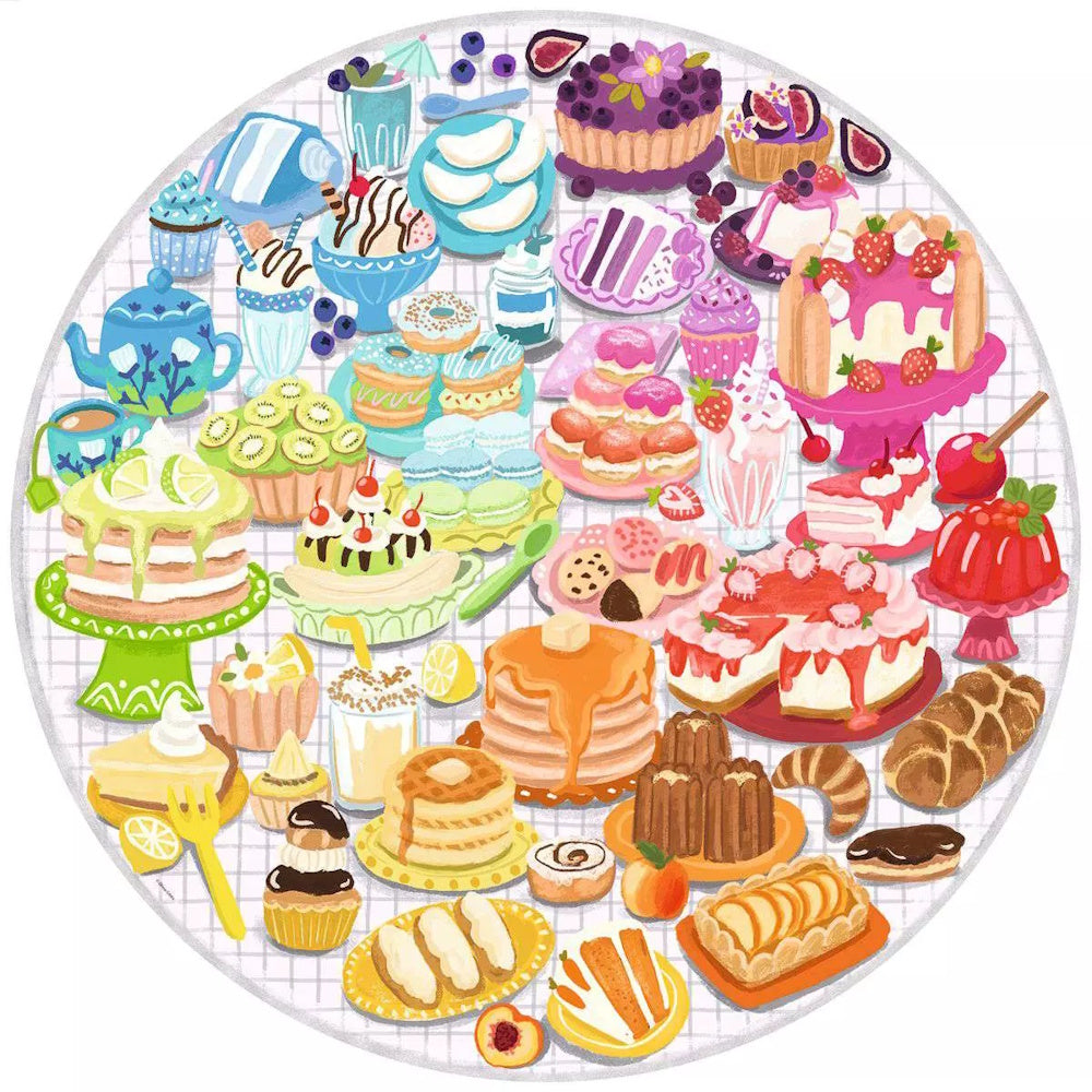 Ravensburger 500 Piece Round Puzzle - Circle of Colours: Desserts & Pastries