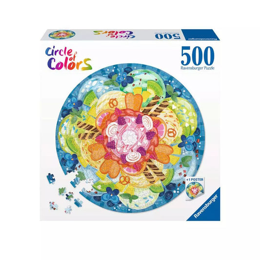 Ravensburger 500 Piece Round Puzzle - Circle of Colours: Ice Cream