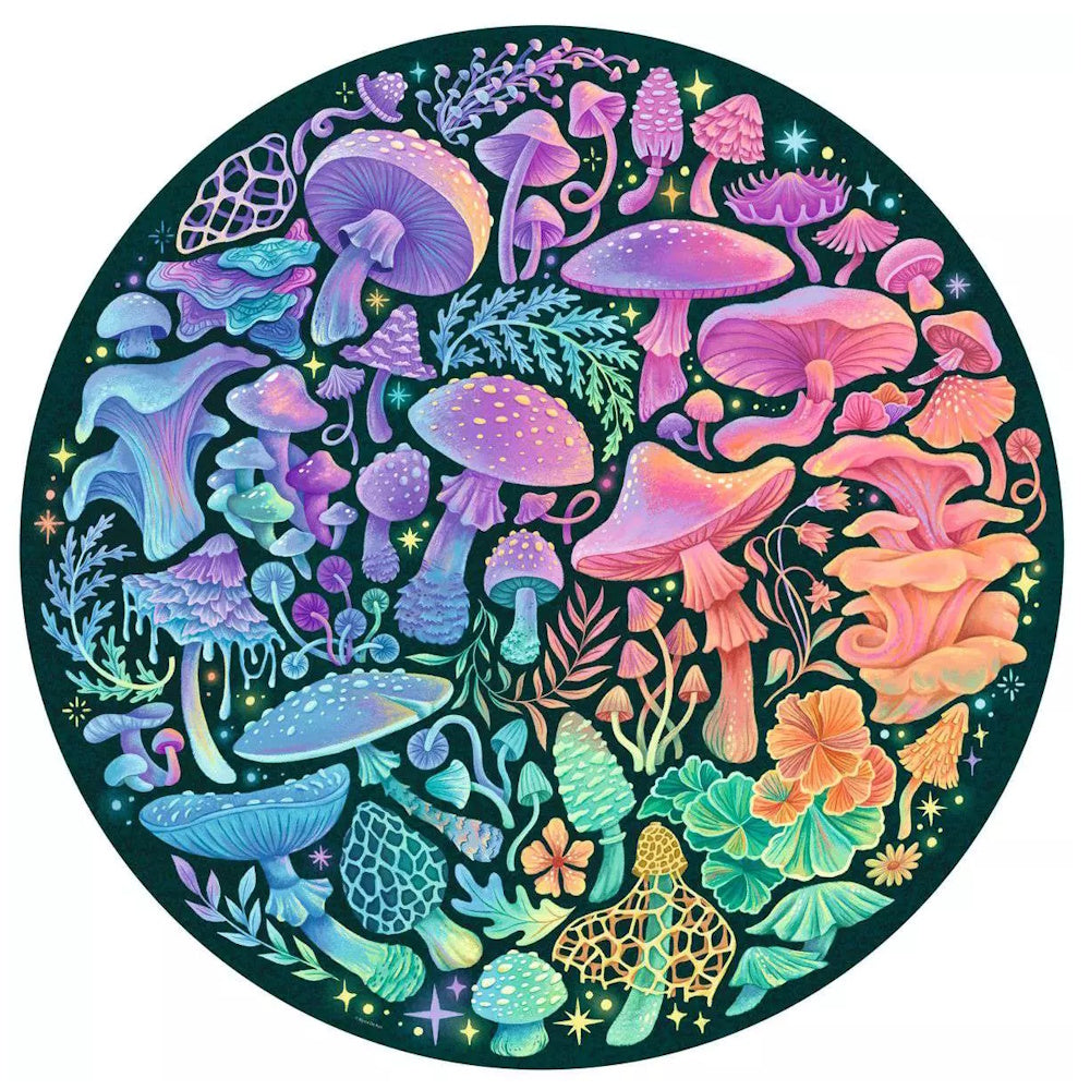 Ravensburger 500 Piece Round Puzzle - Circle of Colours: Mushrooms