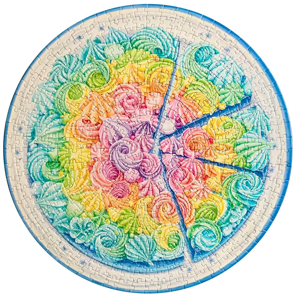 Ravensburger 500 Piece Round Puzzle - Circle of Colours: Rainbow Cake