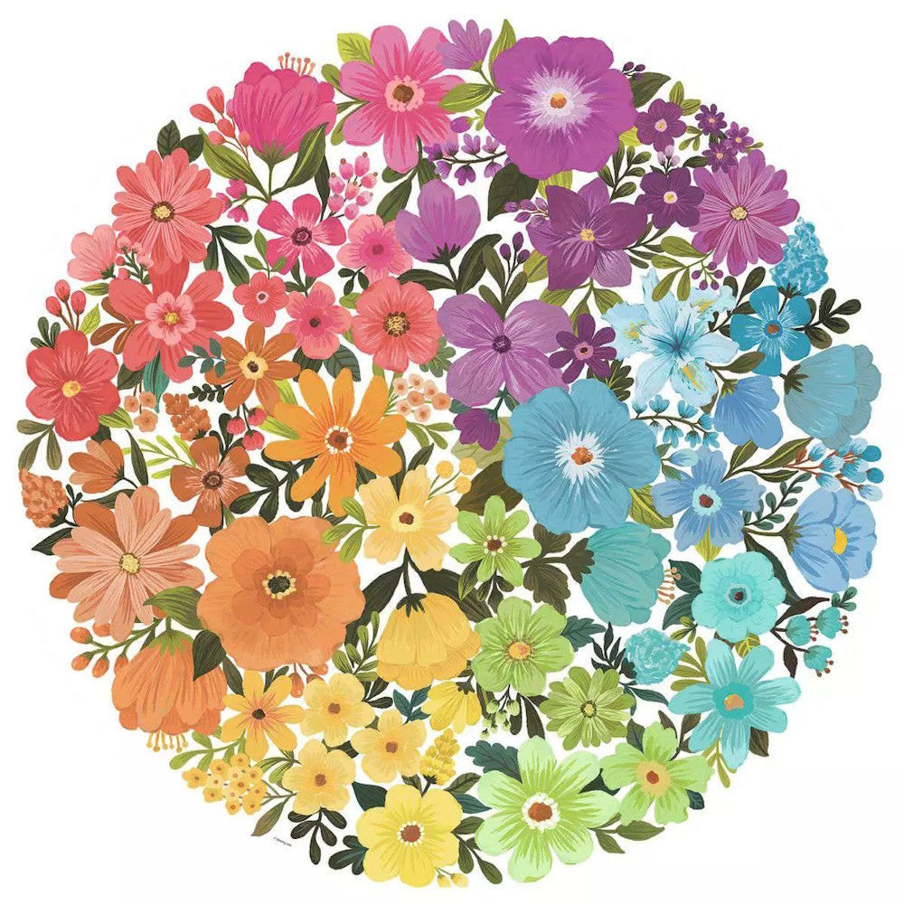 Ravensburger 500 Piece Round Puzzle - Circle of Colours: Flowers