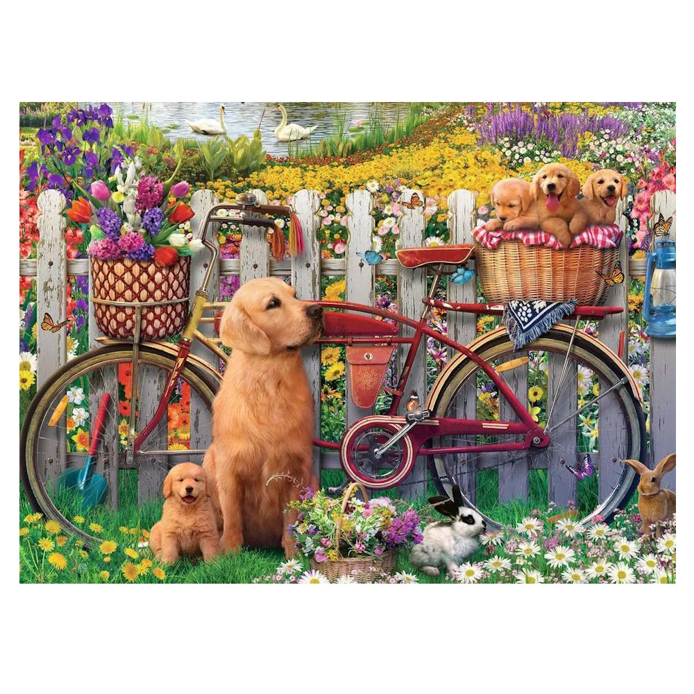 Ravensburger 500 Piece Puzzle - Cute Dogs in the Garden