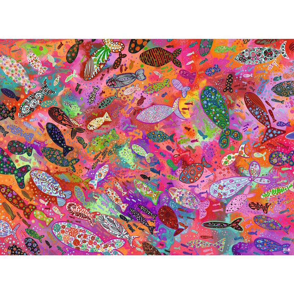 Ravensburger 500 Piece Puzzle - Fish in Fuchsia