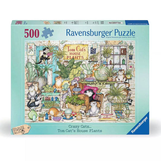 Ravensburger 500 Piece Puzzle - Crazy Cats Tom Cat's House Plants