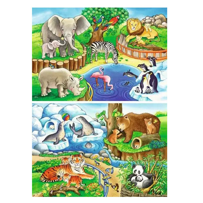 Ravensburger 2 x 12 Piece Puzzles - Time at the Zoo