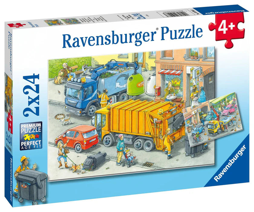 Ravensburger 2 x 24 Piece Puzzles - Working Trucks