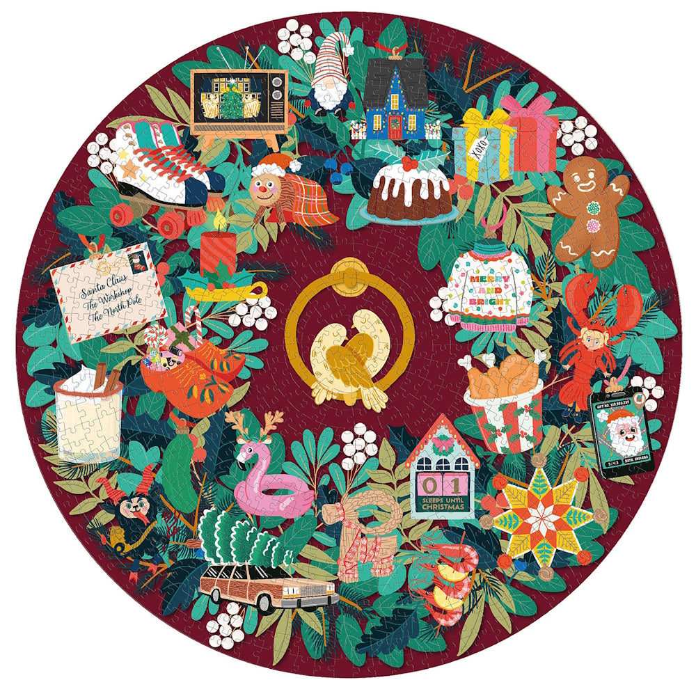 Christmas Countdown 1000 Piece Round Puzzle