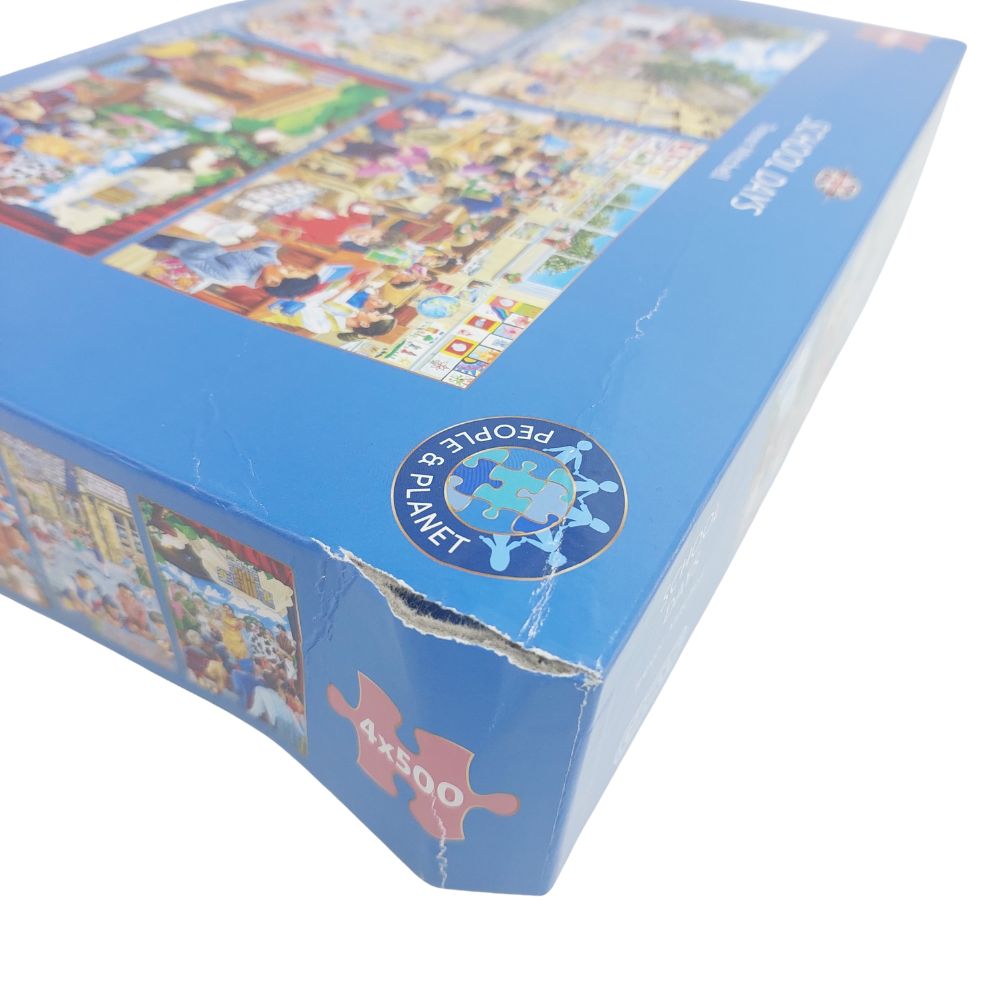 Gibsons 4 x 500 Piece Jigsaw Puzzles - School Days (Damaged Box)