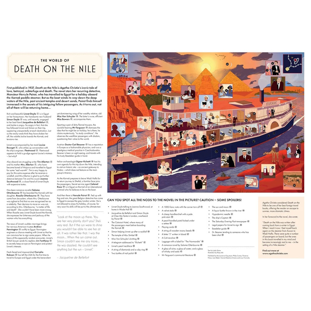The World of Agatha Christie: Death on the Nile 1000 Piece Puzzle