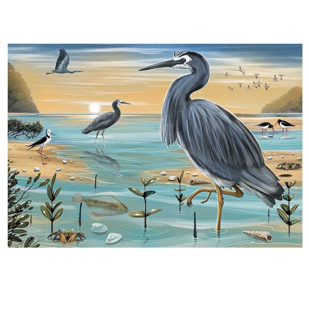 Holdson Treasures of Aotearoa 300XL Piece Puzzle - Heron Strut