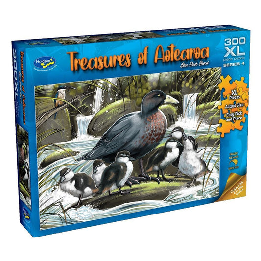 Holdson Treasures of Aotearoa 300XL Piece Puzzle - Blue Duck Brood