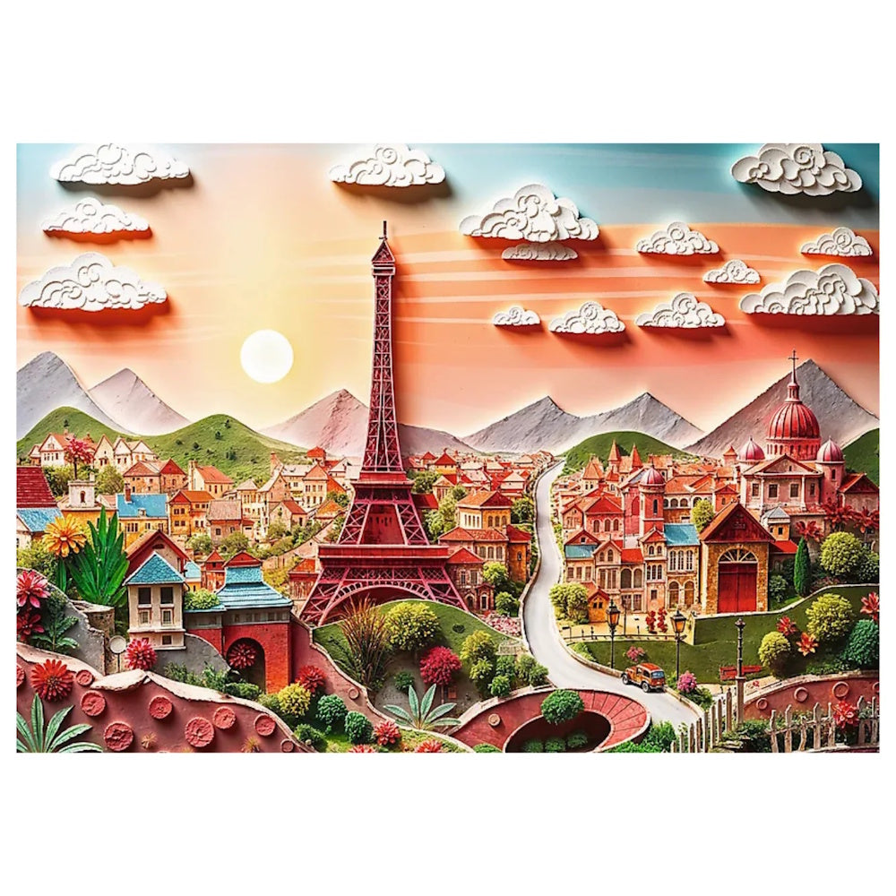 Trefl 1000 Piece Puzzle - 40th Anniversary of Trefl: Paper Art Paris