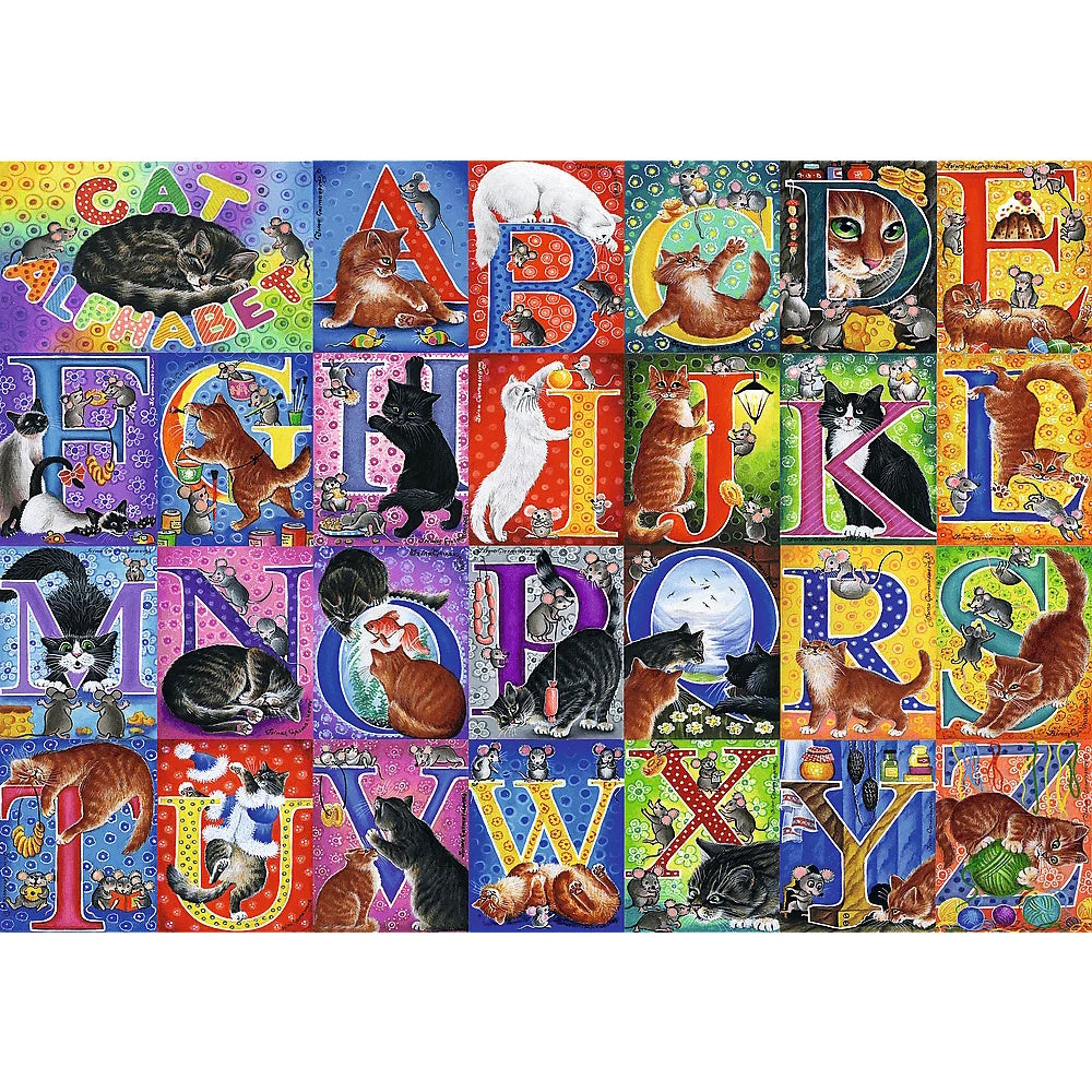 Trefl 500 Piece Puzzle - Cat Alphabet