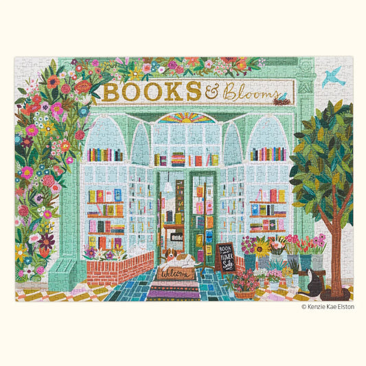 WerkShoppe 1000 Piece Puzzle - Books & Blooms