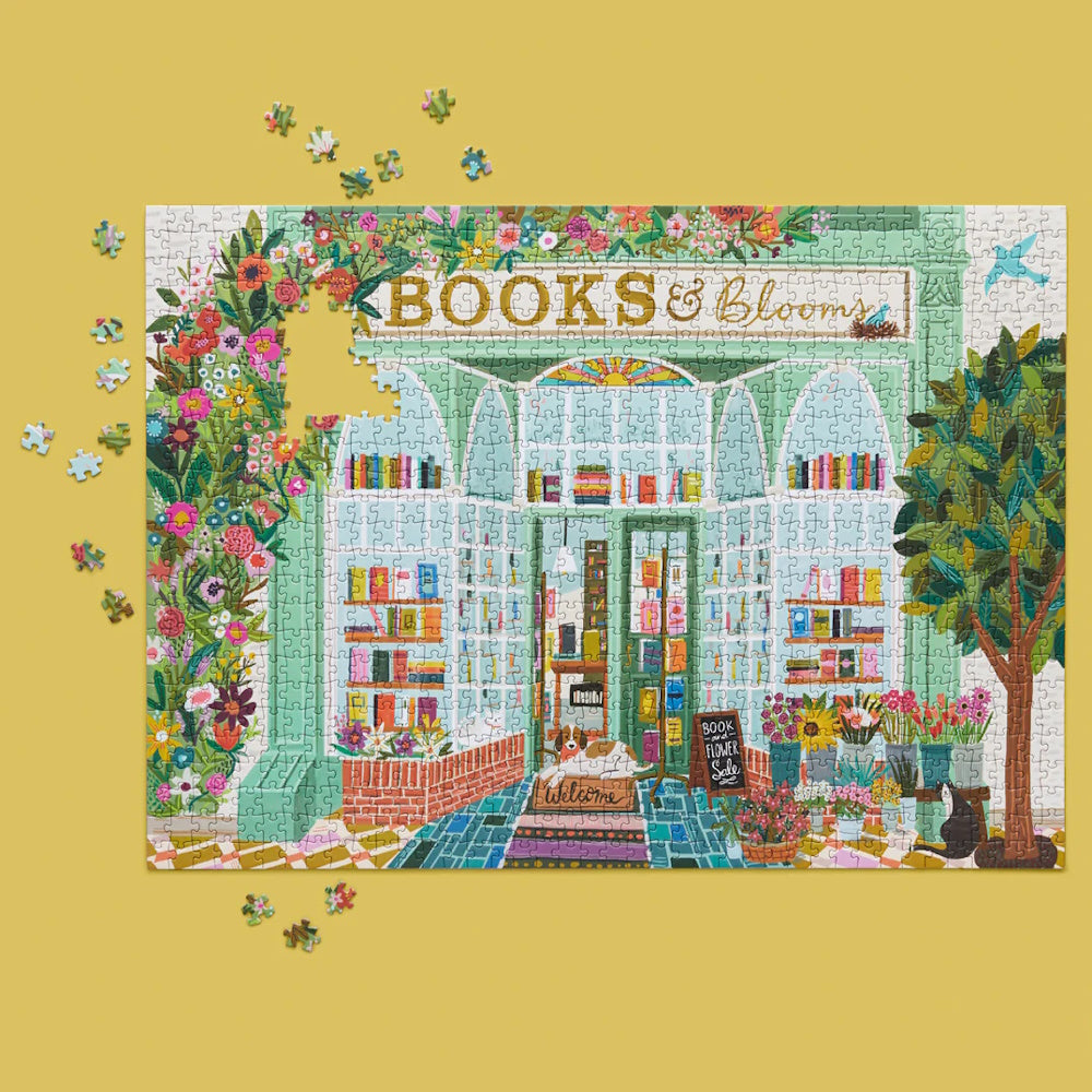 WerkShoppe 1000 Piece Puzzle - Books & Blooms