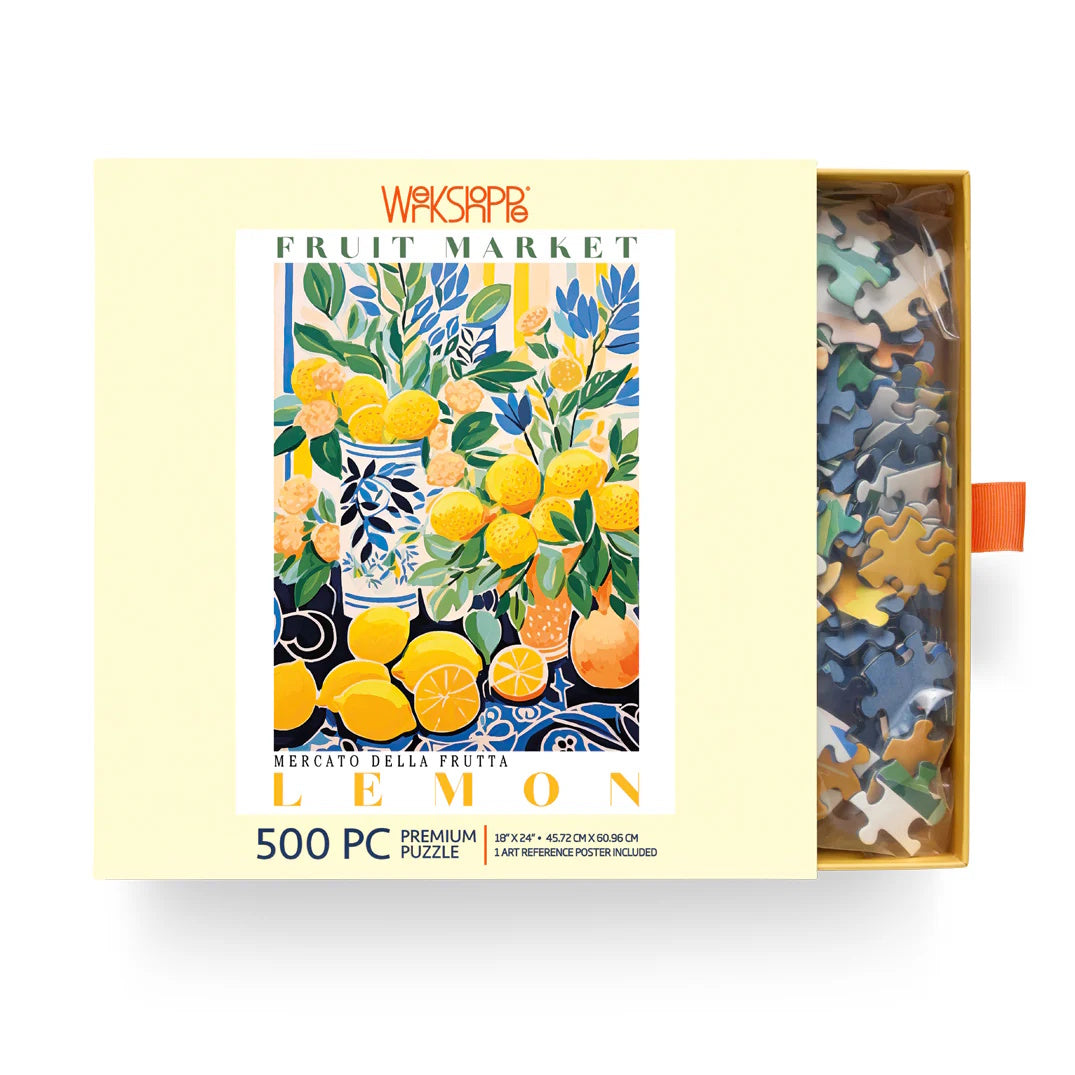 WerkShoppe 500 Piece Puzzle - Fruit Market Lemons