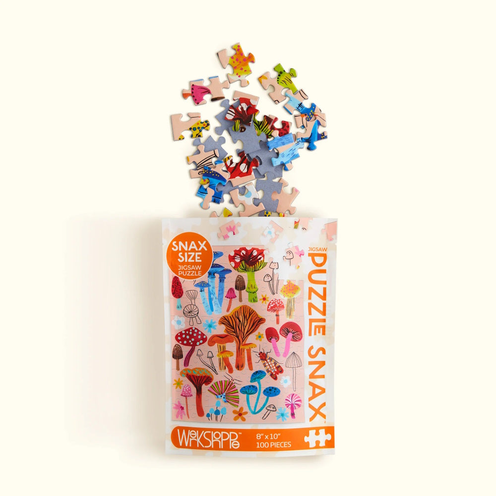 WerkShoppe 100 Piece Puzzle Snax - Mushroom Patch