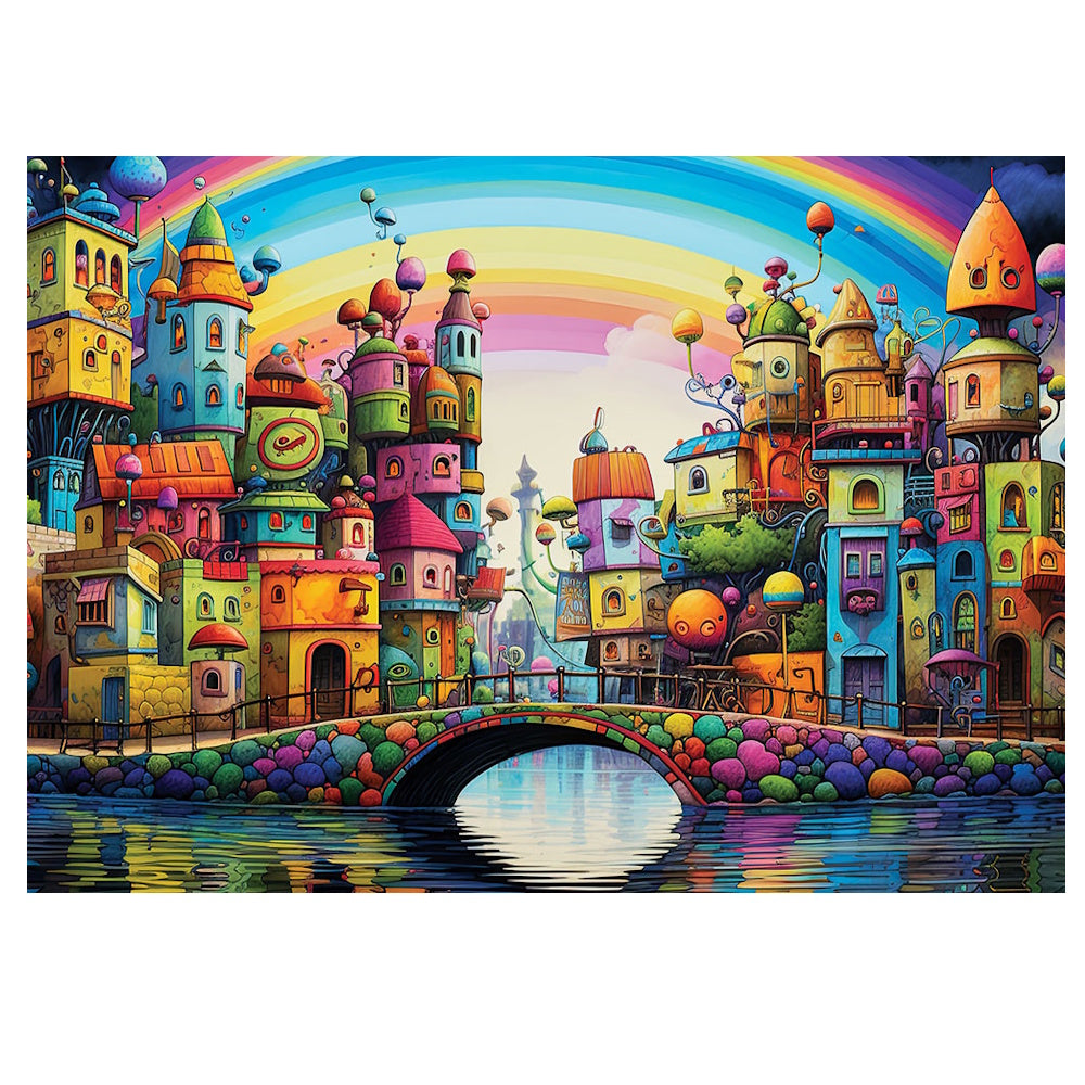 Yazz 1000 Piece Puzzle - Rainbow City