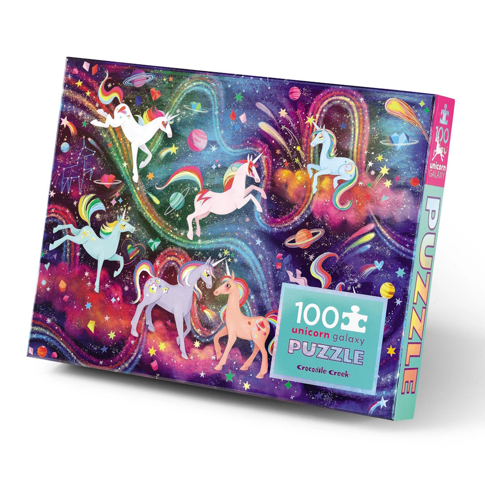 Crocodile Creek 100 Piece Holographic Puzzle - Unicorn Galaxy