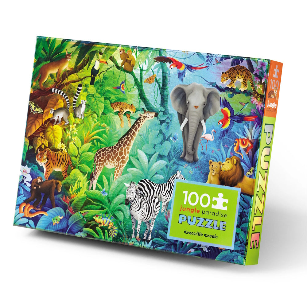 Crocodile Creek 100 Piece Holographic Puzzle - Jungle Paradise