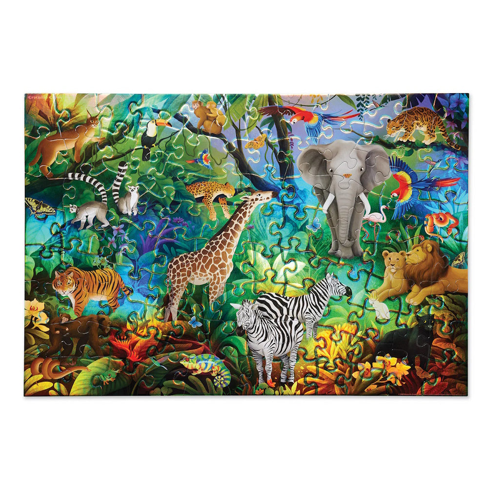 Crocodile Creek 100 Piece Holographic Puzzle - Jungle Paradise