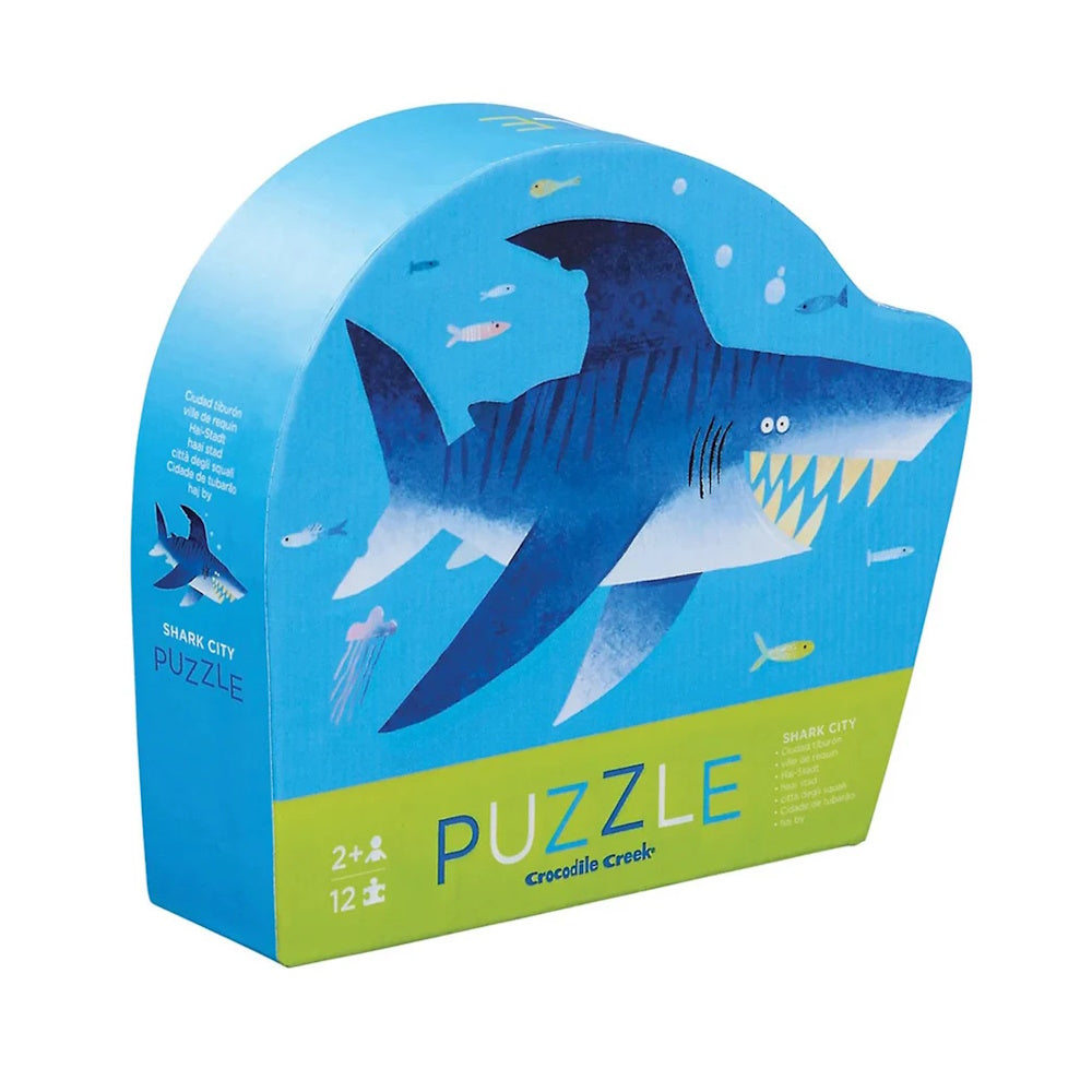 Crocodile Creek 12 Piece Mini Puzzle - Shark City