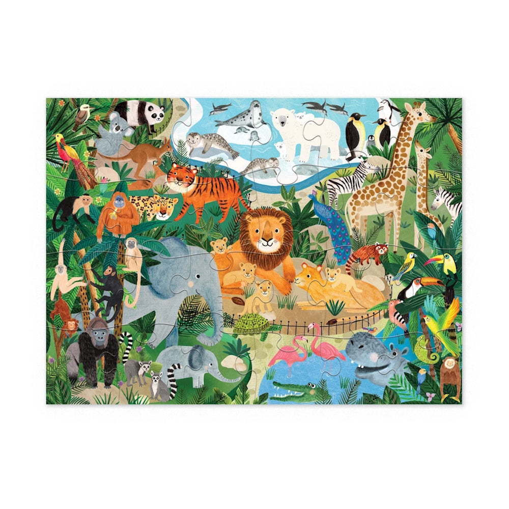 Crocodile Creek 24 Piece Puzzle - Zoo