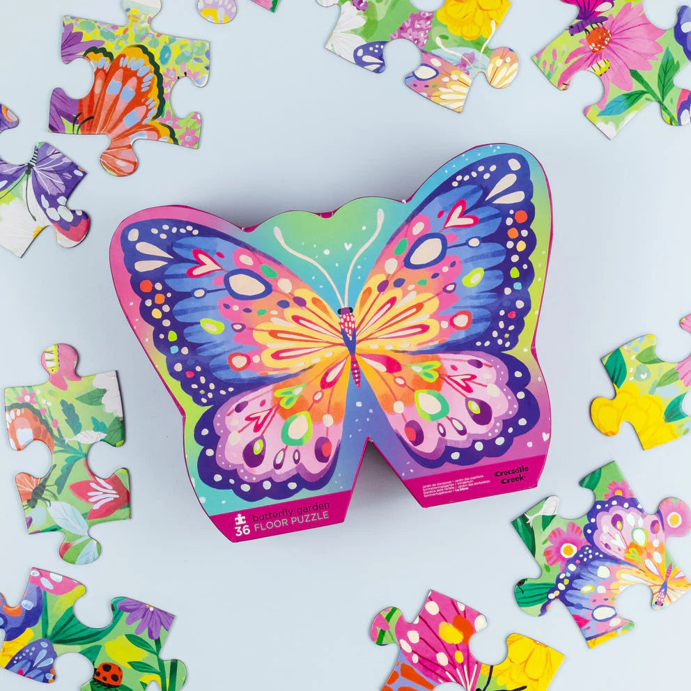 Crocodile Creek 36 Piece Floor Puzzle - Butterfly Garden