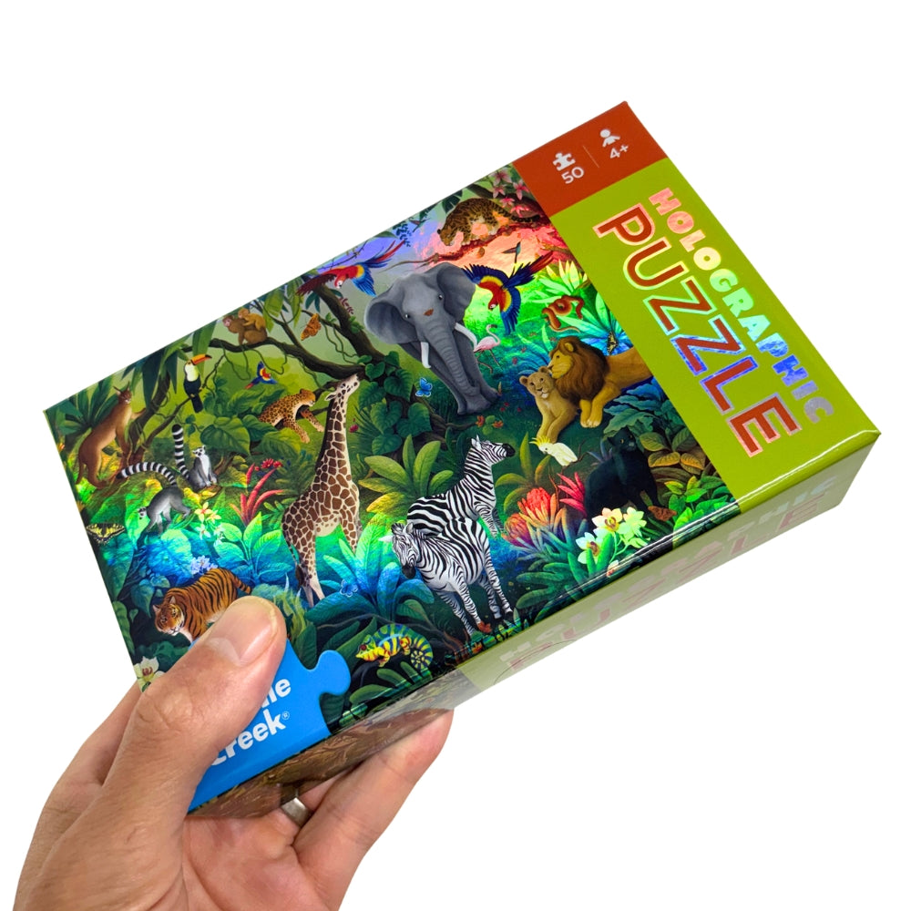 Crocodile Creek 50 Piece Holographic Puzzle - Jungle Paradise
