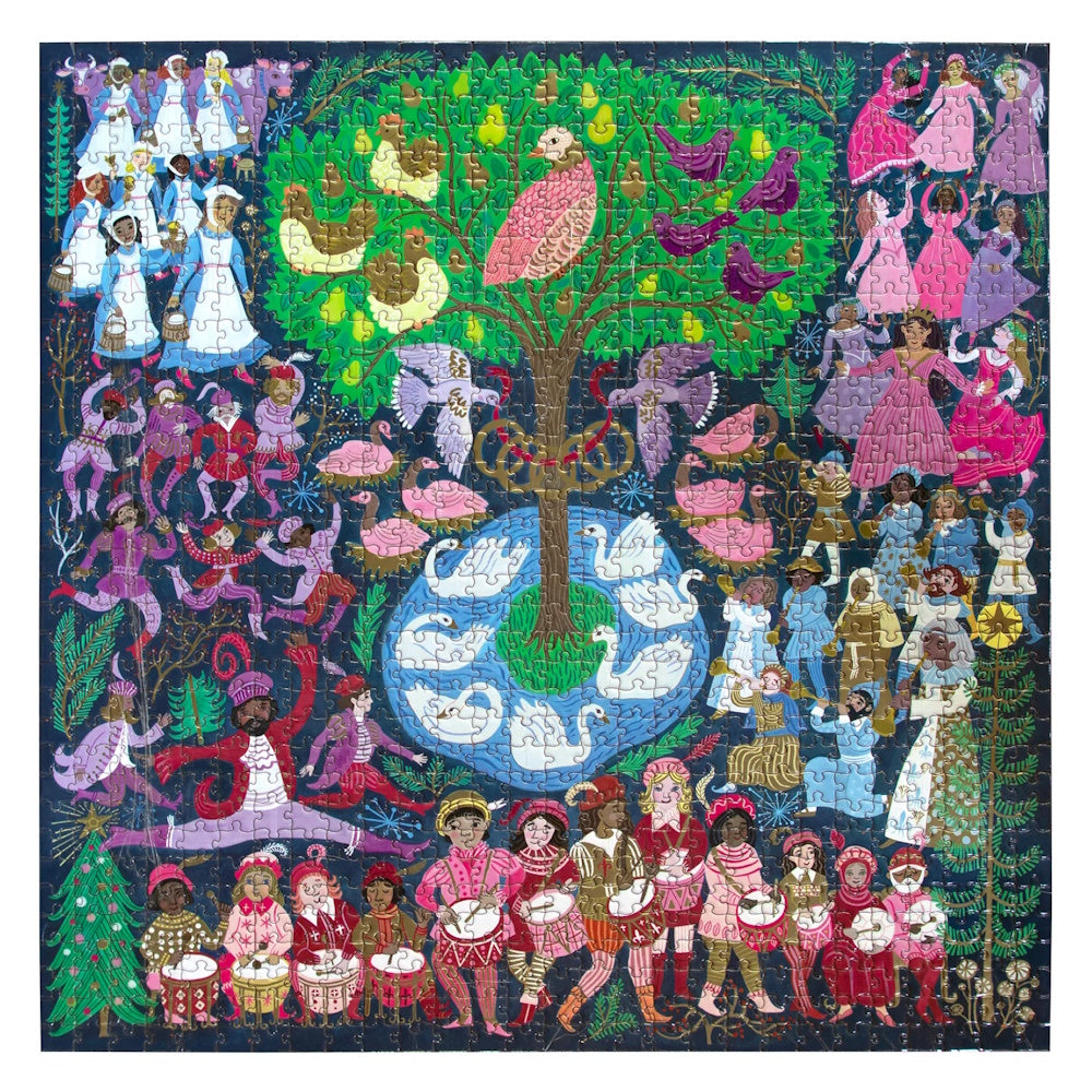 eeBoo 12 Days of Christmas 1000 Piece Puzzle