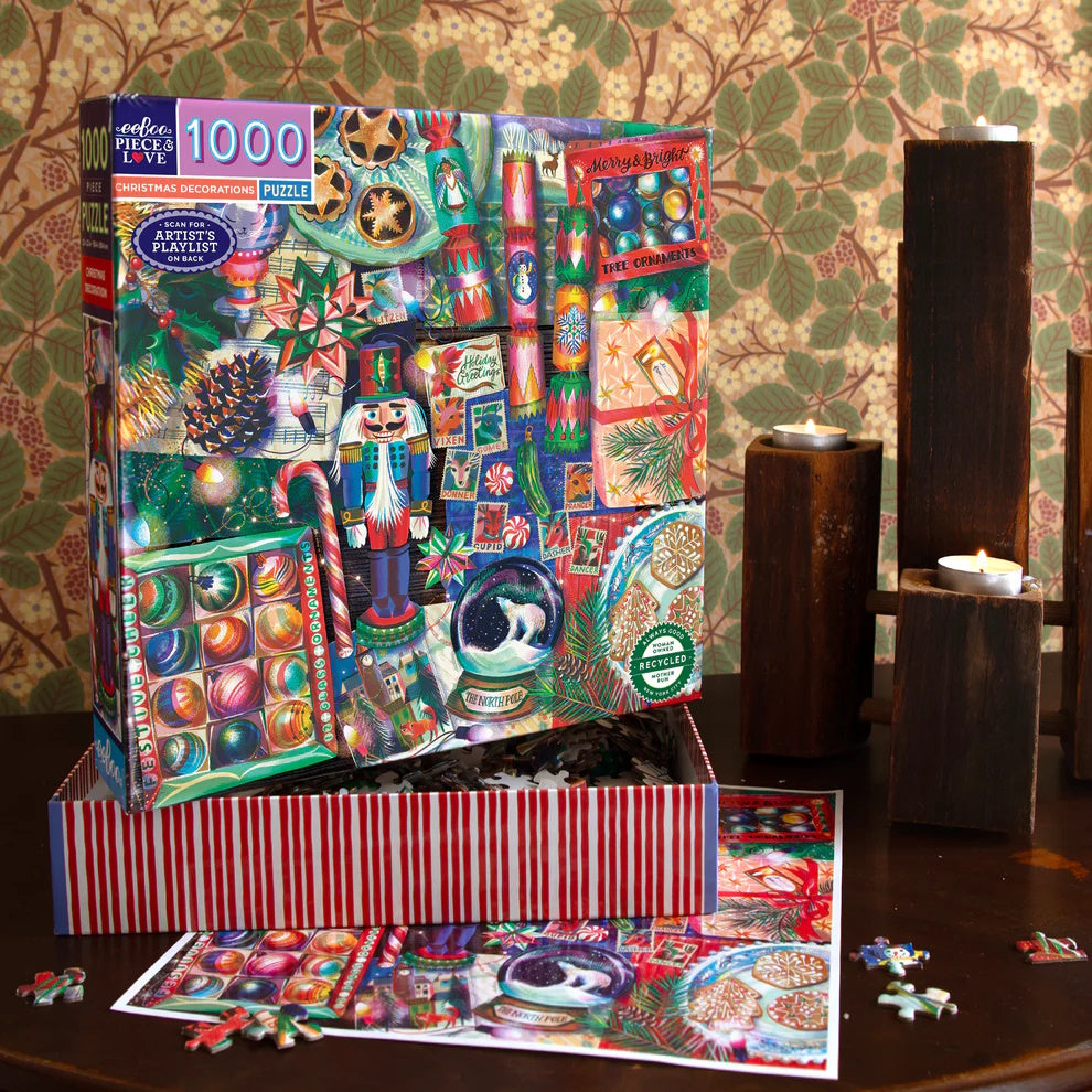 eeBoo 1000 Piece Puzzle - Christmas Decorations