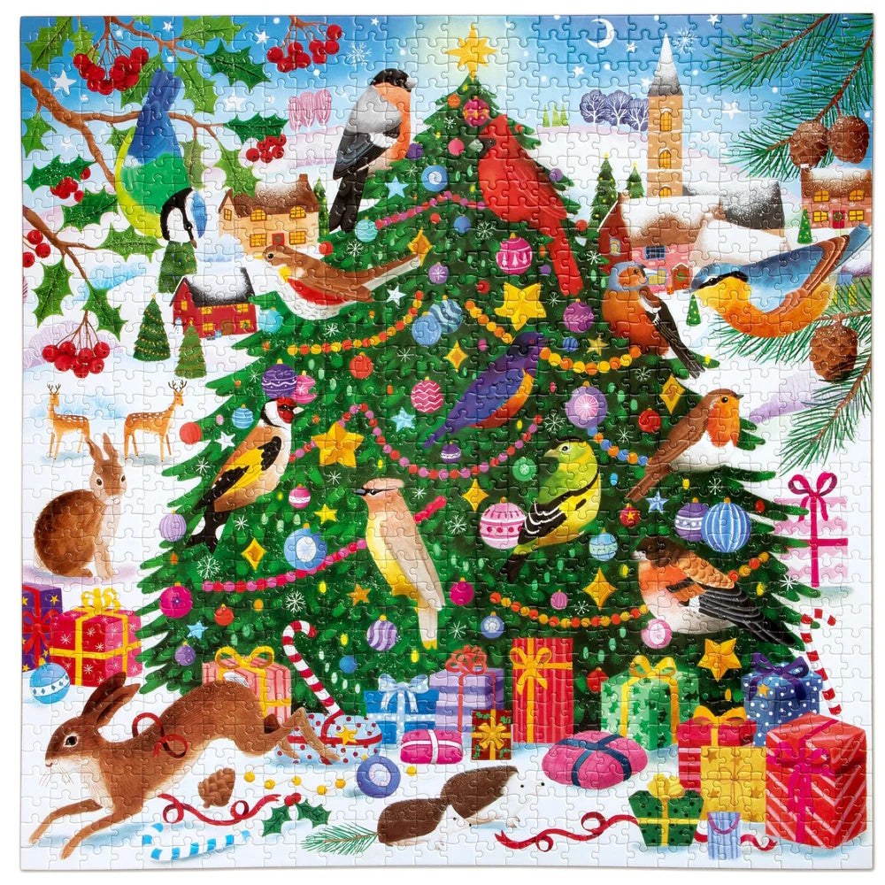 eeBoo 1000 Piece Puzzle - Christmas Songbirds