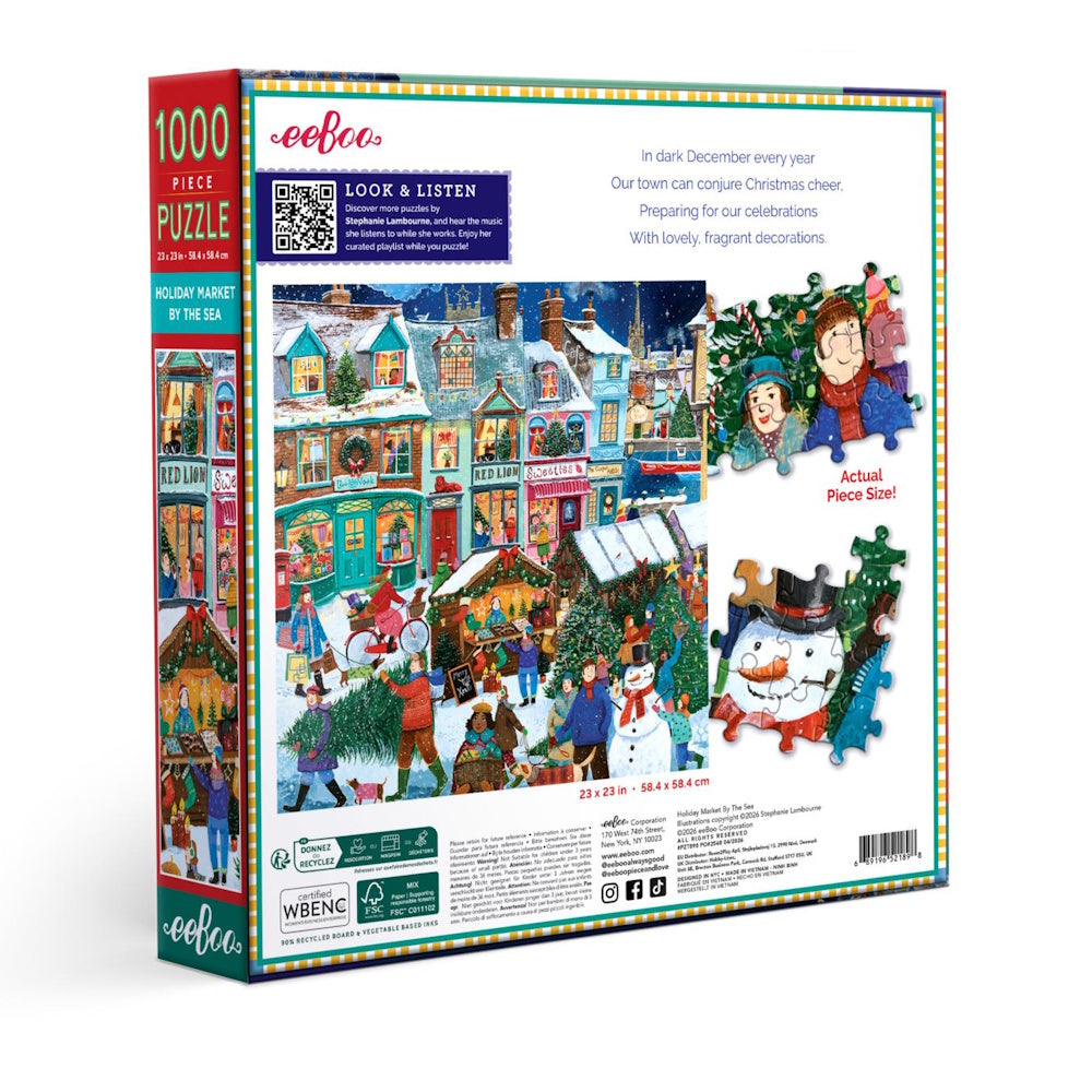 eeBoo 1000 Piece Puzzle - Holiday Market by the Sea