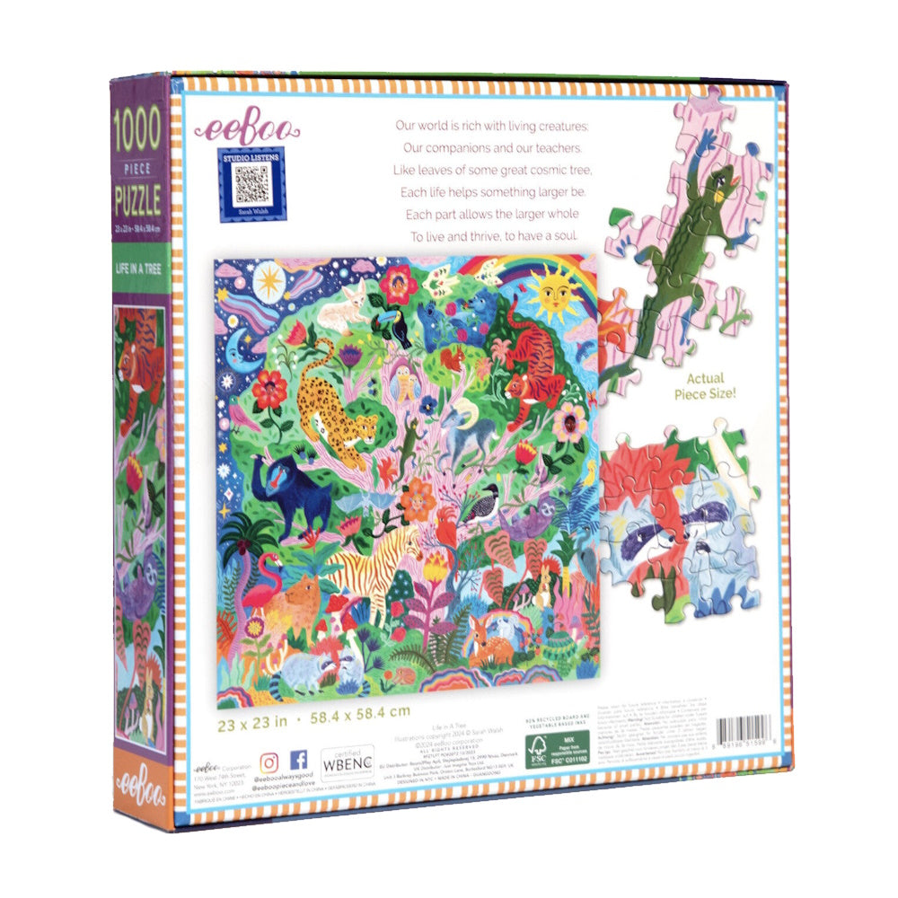 eeBoo 1000 Piece Puzzle - Life in a Tree