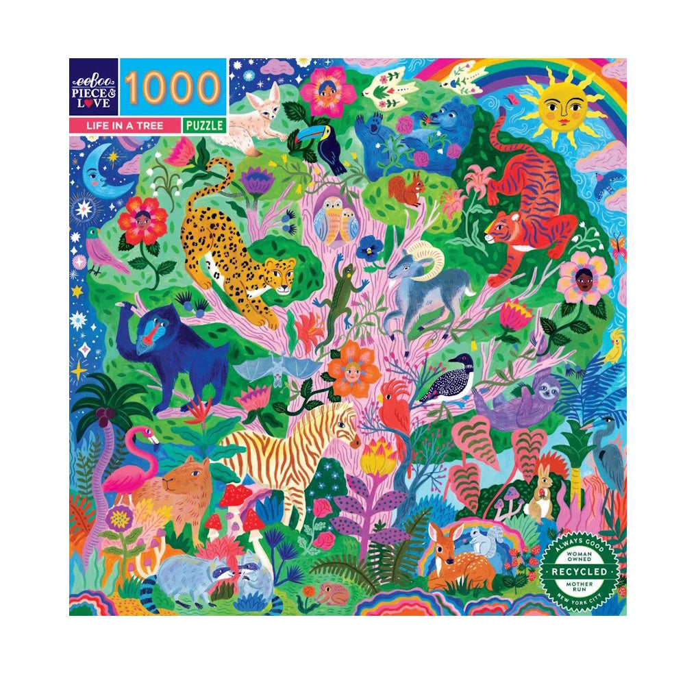eeBoo 1000 Piece Puzzle - Life in a Tree