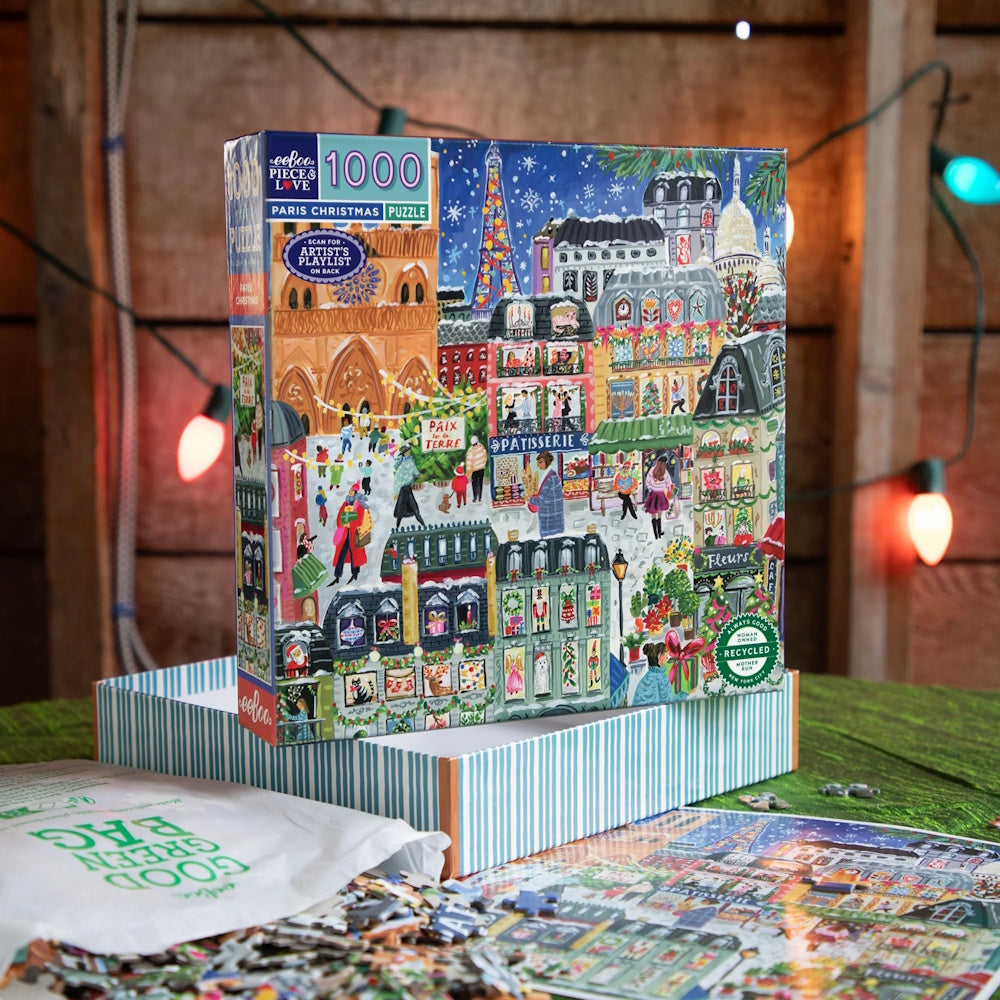 eeBoo 1000 Piece Puzzle - Paris Christmas