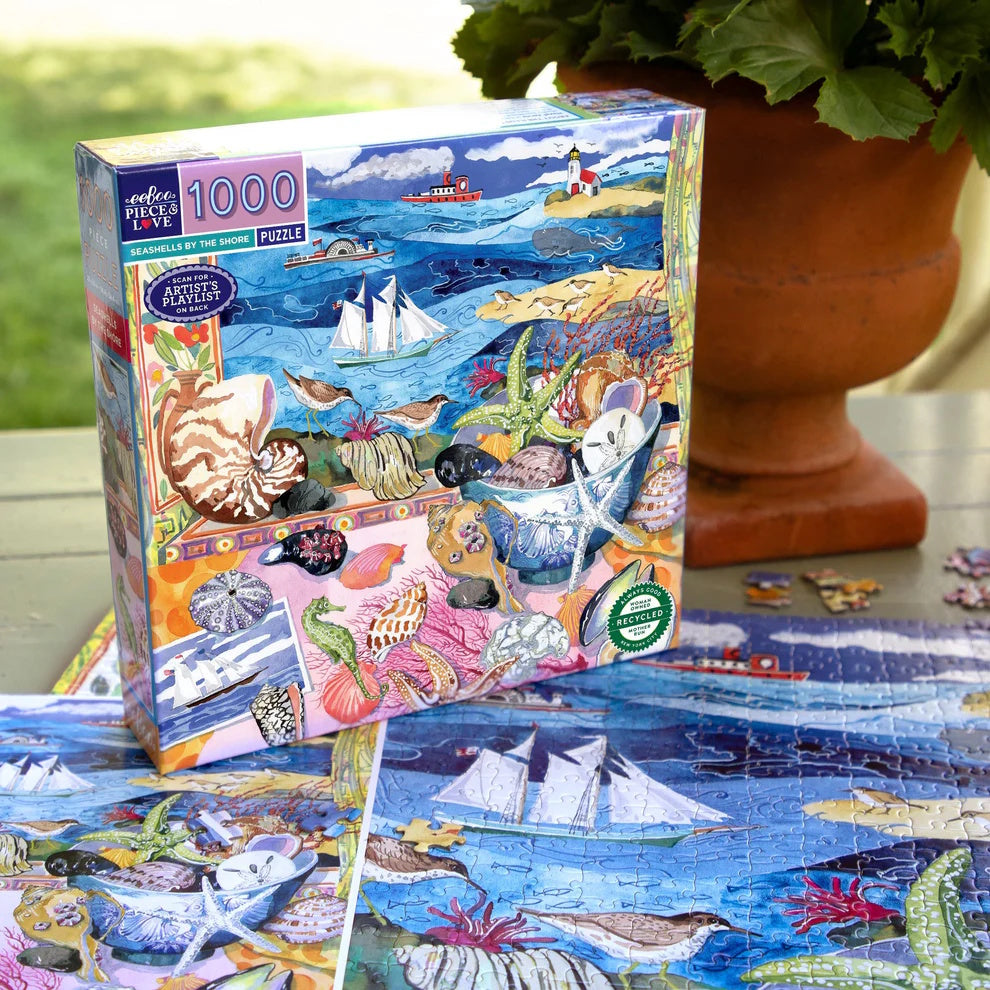 eeBoo 1000 Piece Puzzle - Seashells by the Shore