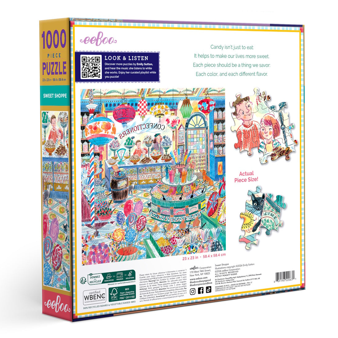 eeBoo 1000 Piece Puzzle - Sweet Shoppe
