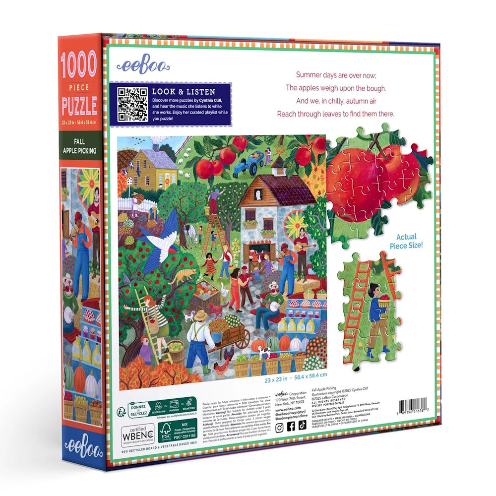 eeBoo 1000 Piece Puzzle - Fall Apple Picking