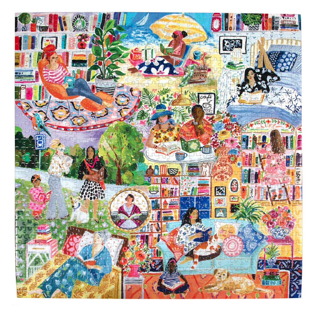 eeBoo Women Reading 1000 Piece Puzzle