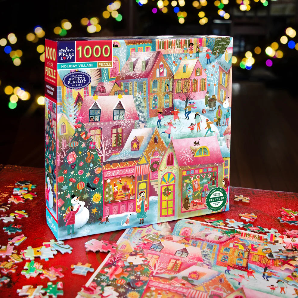 eeBoo 1000 Piece Puzzle - Holiday Village