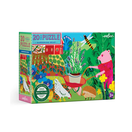 eeBoo Gardening Bear 20 Piece Puzzle