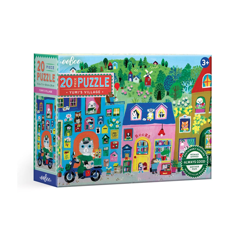 eeBoo Yumi's Village 20 Piece Puzzle